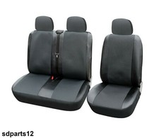 Housses De Siège 3 Places Noir Tissu Simili Cuir Pour Mercedes Vito Sprinter Van