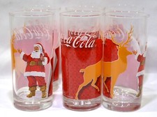 COCA COLA SODA  6 verres Pere Noël / Renne + 1 tampon encreur