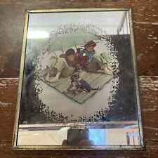 Ancien Miroir Glace Enfant Chien Deco Brytone Mechanical Mirror New York