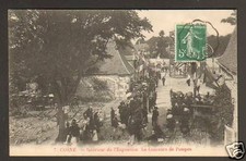 COSNE (58) MATERIEL AGRICOLE & CONCOURS DE POMPE , Pompiers en action en 1910