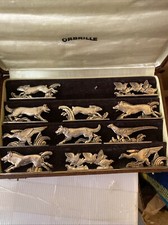 Joseph Buisson - Orbrille 11 Porte Couteaux Animaliers - Métal argenté en L état