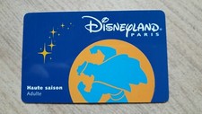 Rare et ancienne carte d'entrée magnétique Disneyland - EURO DISNEY - PARIS