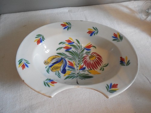Ancien plat barbe faience - plat,
