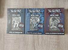 Lot cartes métal Yu Gi Oh Exodia, Blue Eyes Ingot Official Collectible Figurine
