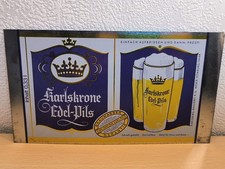 Plaque Fer Blanc Pour Cannette Bière Karlskrone Edel-pils