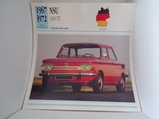 FICHE carte CARD voiture car