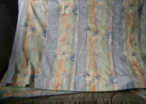 Double rideau tons bleu vert - double,