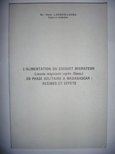 Acridologie: Alimentation du