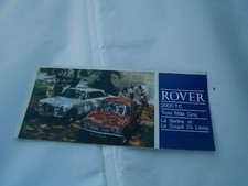 Catalogue voiture pub auto prospectus  Rover 2000 TC