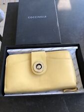 COCCINELLE Portefeuille porte-cartes femme cuir jaune Neuf