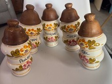 LOT DE 5 POTS A CONDIMENTS POUR CUISINE