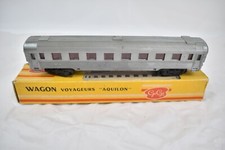 GEGE WAGON VOITURE VOYAGEURS AQUILON INOX 1ere CLASSE ECART HO BOITE D ORIGINE
