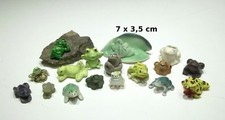 lot de 17 figurines grenouille ,collection, bibelot,frog, kikker  GT6-05