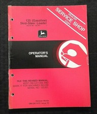Original 1980 JOHN DEERE 125 GASOLINE Mini Chargeur Tracteur Opérateurs Manuel