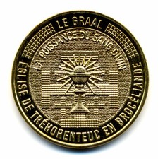 56 TREHORENTEUC Eglise en Brocéliande, Le Graal, 2019, Monnaie de Paris