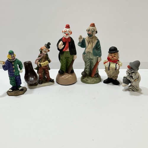 Vintage ceramic clowns hot - clowns, dog