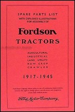 Livre De Pièces De Tracteur Fordson 1917-1945 Manuel D'Assemblage