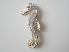 Broche Strass Hippocampe