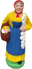 Santon 7 cm Femme à l'ail
