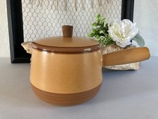 325⚜️ Ancien Poêlon Caquelon Casserole à Fondue en Métal Émaillée Hauteur 12 Cm