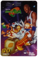 50U Michael Jordan & 6 Personnages Space Jam Film JUMBO Carte Téléphonique