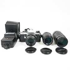 Asahi Pentax ME 35mm Film Camera Kit 50mm f/1.4, 135mm f/3.5, 200mm f/4