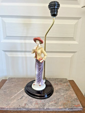 Ancien Pied Lampe Figurine