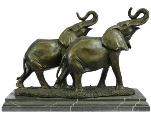 éléphant statue bronze avec - Éléphant,