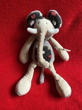 ?? Doudou éléphant les zazous Beige Pois Multicolore 23 Cm MOULIN ROTY TTBE