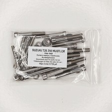SUZUKI T20 X6 HUSTLER 250 1966-1968 Kit n°2 vis BTR inox carters 