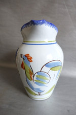 HB Henriot Quimper pichet en faïence à décor d'un coq stylisé Vintage