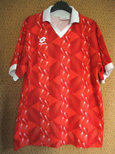 Maillot Lotto 1993 manche Courte Vintage Rouge Jersey football Maglia - XL