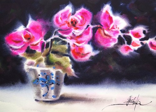 Peinture originale aquarelle