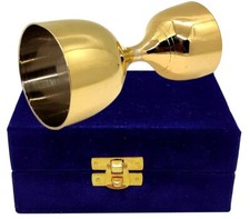 Jigger de mesure à chevilles en laiton chromé avec boîte décorative - 30 ml e...