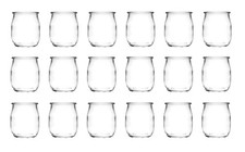 Lot de 18 pots de yaourt en verre