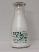 TRPP Milk Bottle Swiss Farm Dairy Wilkinsburg PA ALLEGHENY COUNTY 1959 WELCOME