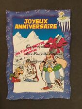 JOYEUX ANNIVERSAIRE ASTERIX OBELIX humour neige montagne carte postale postcard