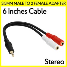 3.5mm Male to 2 Female Audio