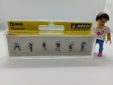 NOCH, Éch N - 1/160,  personnages Assis (6) sans Banc , Réf: 36540, comme neuf.