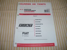 BAREME DE TEMPS FIATMULTIPLA-ULYSSE-BARCHETTA-COUPE-DOBLO-STRADA-SCUDO-DUCATO...