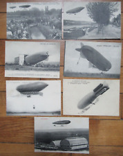 7 X CPA DIRIGEABLE WW1 GUERRE