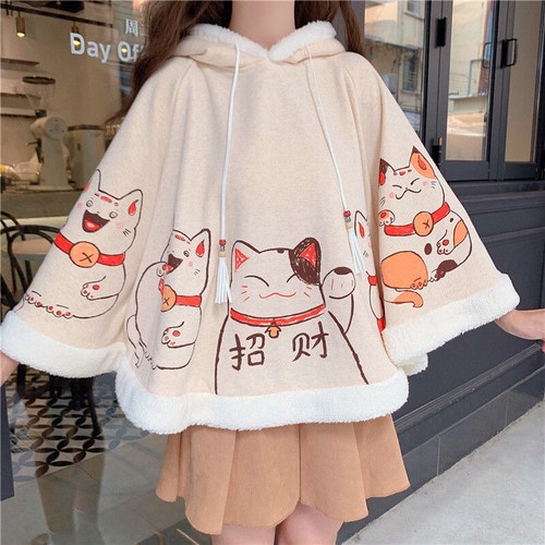 Veste cape poncho capuche - veste,