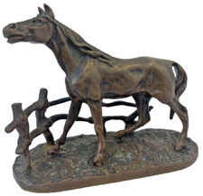 Sculpture bronze cheval pierre - sculpture,