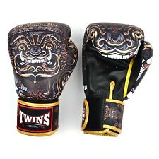 Twins Yakthai Cuir Gants de Boxe Muay Thaï Blanc Coup Pied Entraînement Mitaines