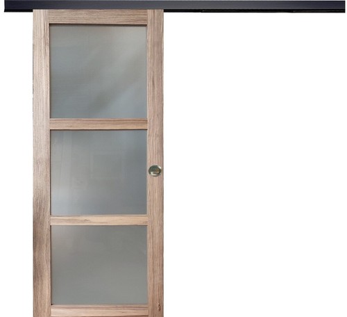 Porte coulissante bois frake - porte,