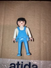 Playmobil ouvrier salopette bleu 3765 eoliene 4054 4034 4003 Conducteur Train N1