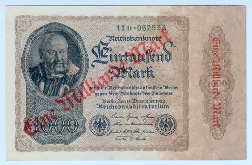 1923 allemagne milliard de - 1,