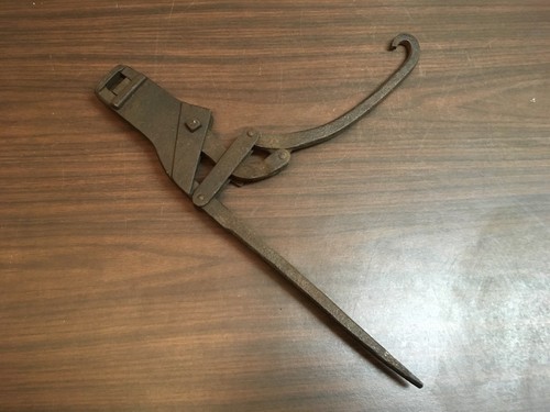 Antique unique hand held - hand, steel