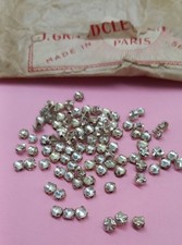 ANCIENS STRASS A COUDRE EN VERRE FIN XIX EME DEBUT XX EME DIAMETRE 0,4 CM