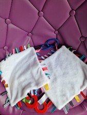 Lot De 2 Doudous plat Carré blanc Oxybul - Eveil et jeux  